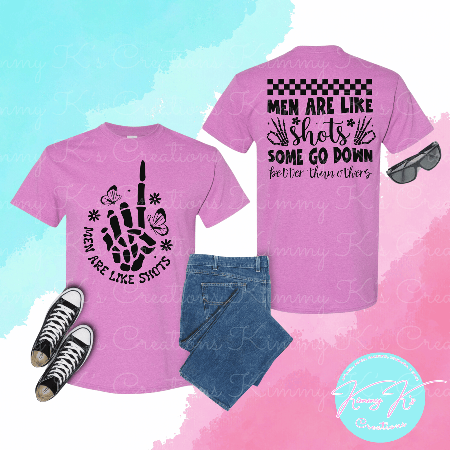 Men Are Like Shot | Front & Back T-Shirt