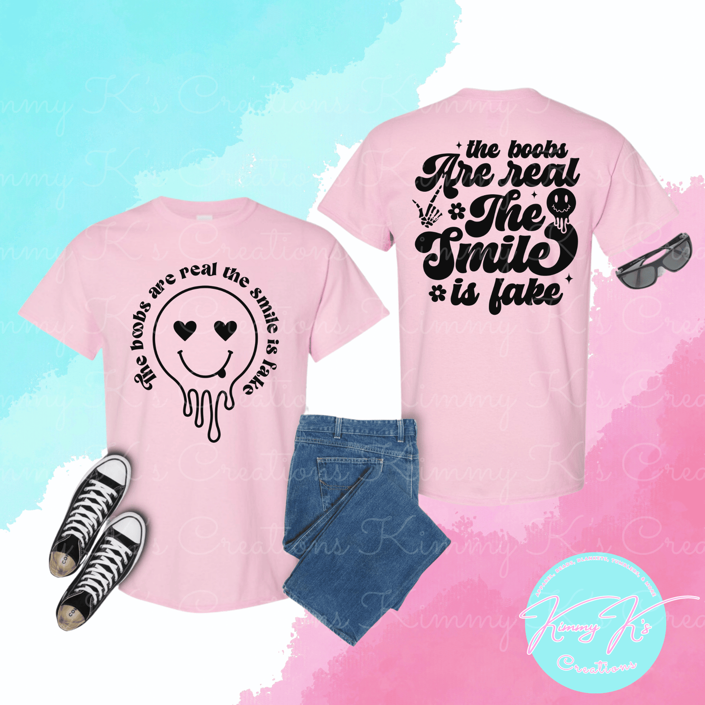 The Boobs Are Real | Front & Back T-Shirt