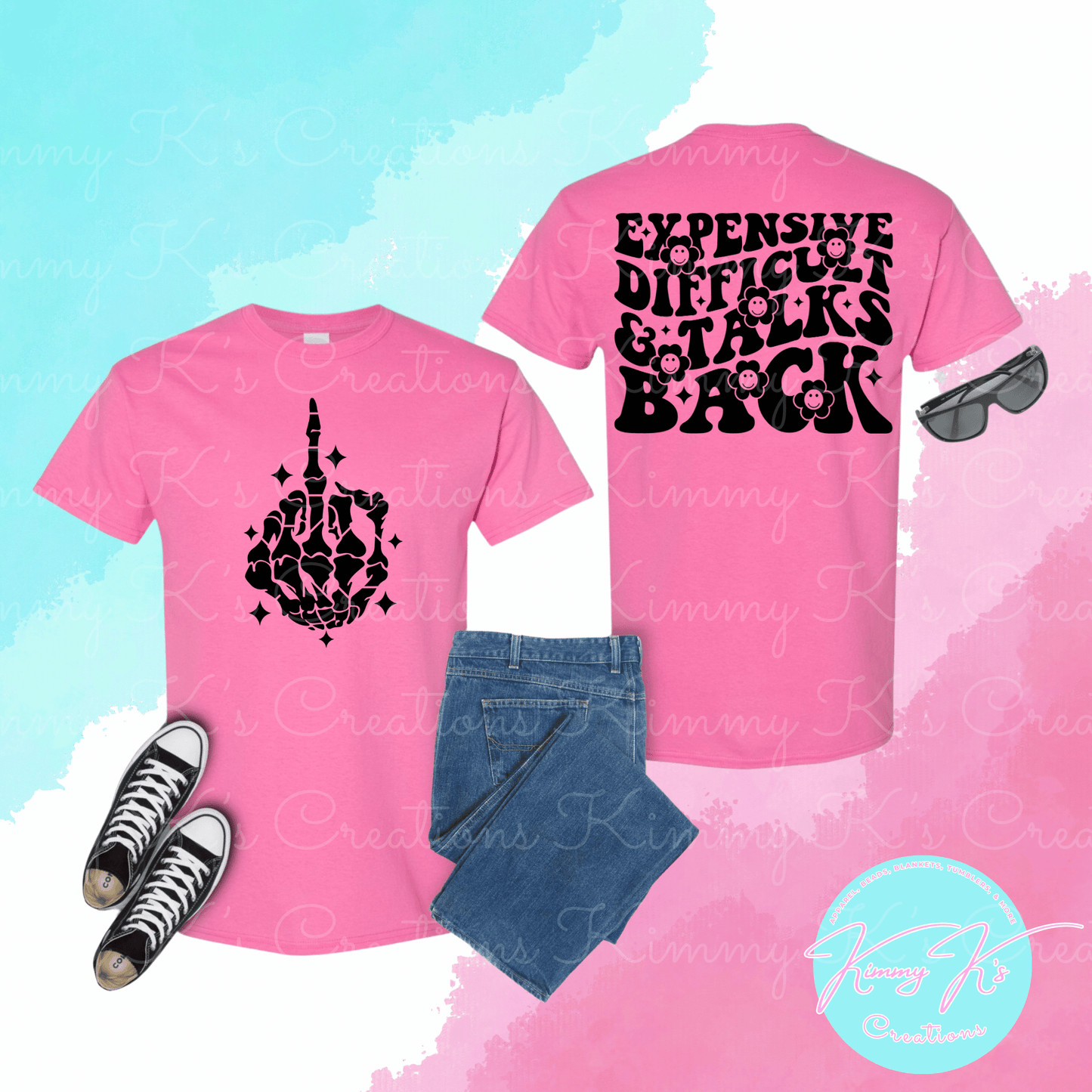 Expensive Difficult & Talks Back | Front & Back T-Shirt