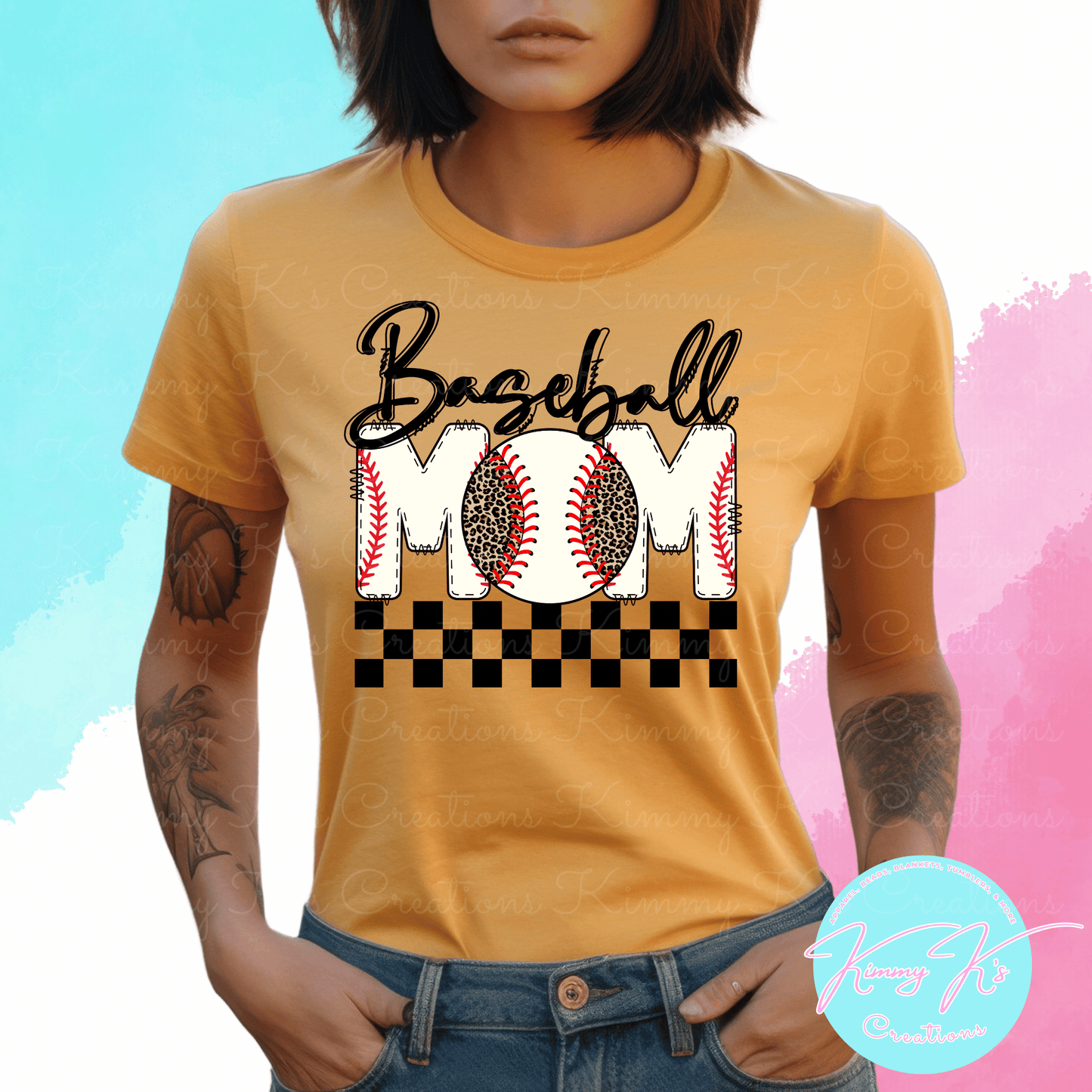 Cheetah Print Baseball Mama | T-Shirt