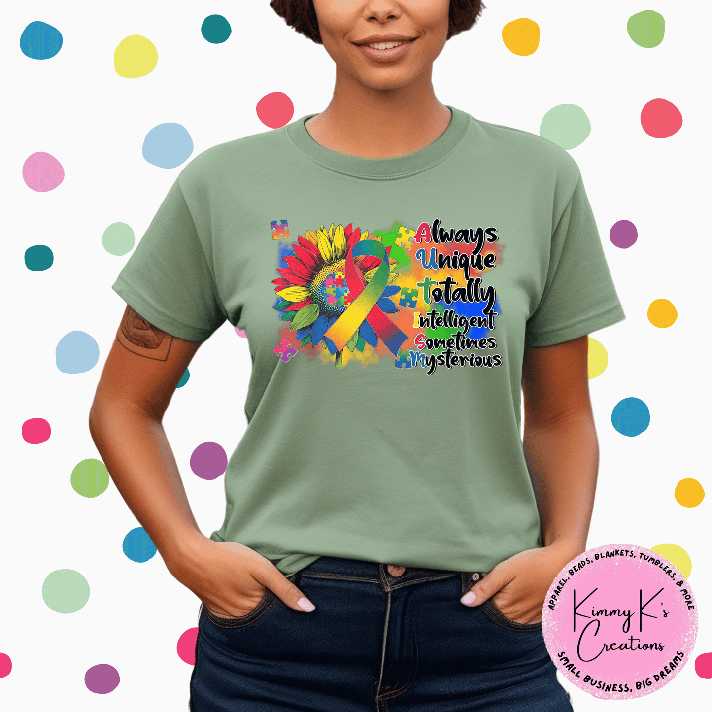 Autism Sunflower & Ribbon | T-Shirt