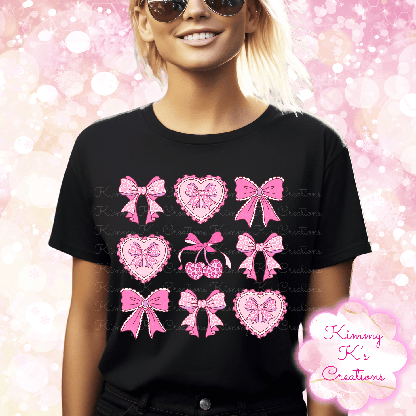 Leopard Hearts And Bows | T-Shirt