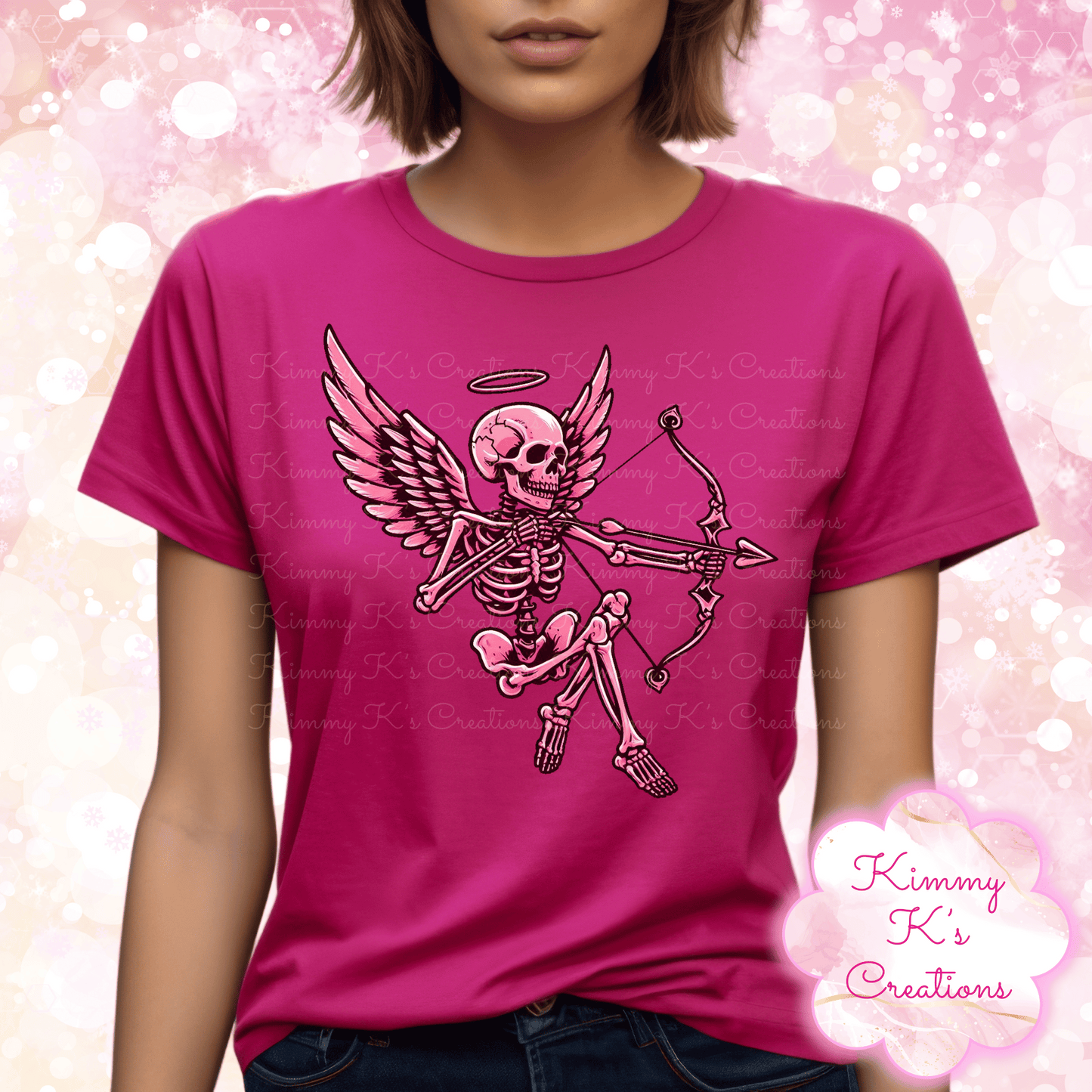 Skull Cupid Pink | T-Shirt
