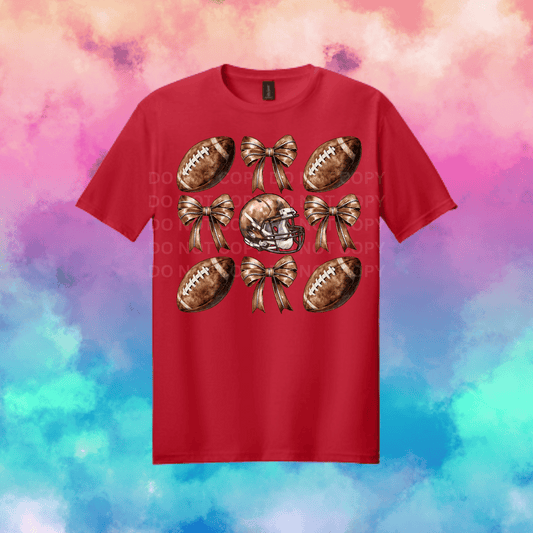 T-Shirt | Football and Bows