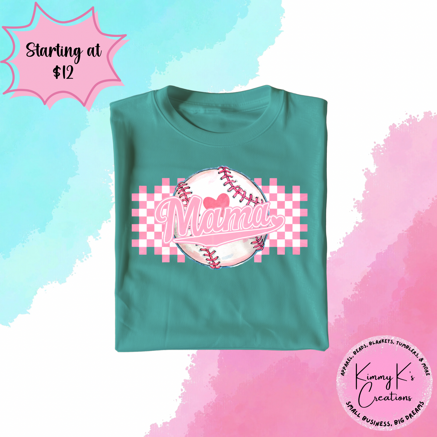 Pink Baseball Mama | T-Shirt