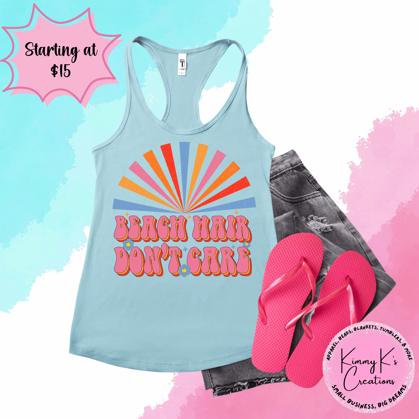 Beach Hair Don’t Care | Tank Top