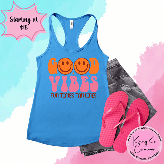 Good Vibes Tan Lines | Tank Top