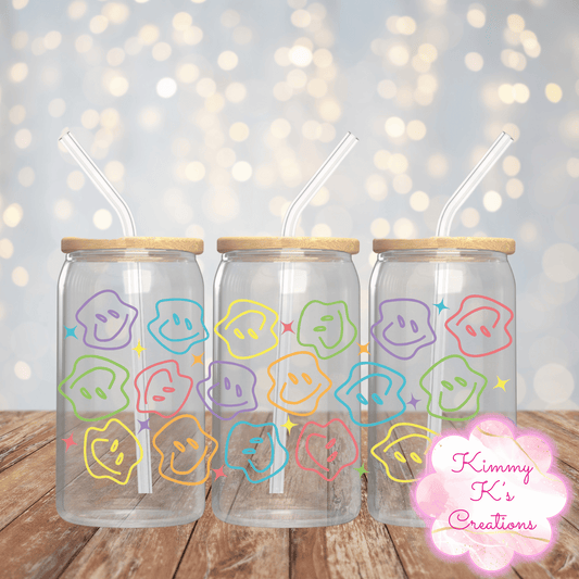 Retro Smiley Face | Glass Jar